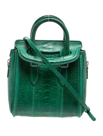Embossed Leather Top Handle Bag