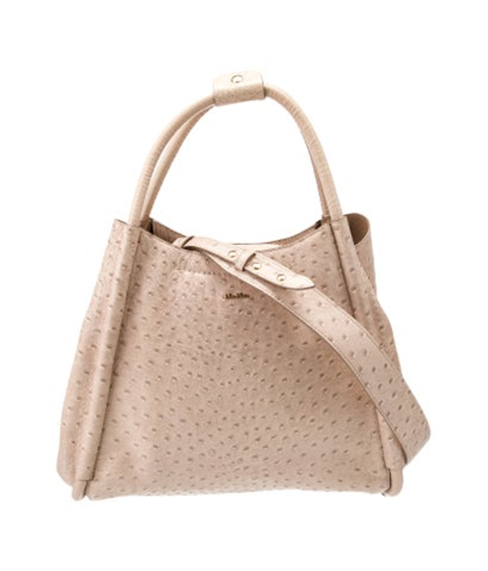 Max Mara Mara Ostrich Top Handle Bag