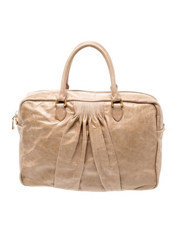 Leather Top Handle Bag