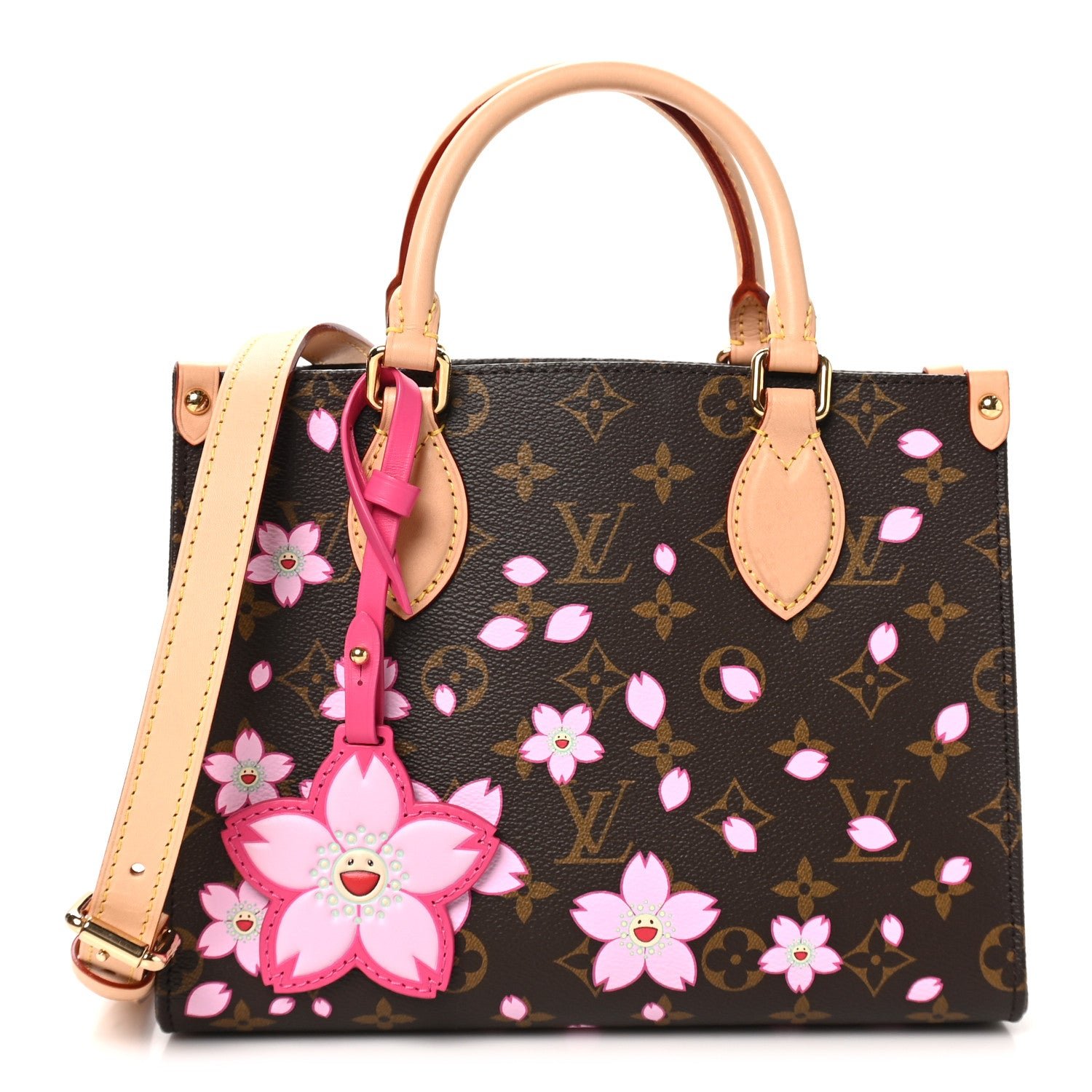 Louis Vuitton LV X TM Monogram Cherry Blossom Onthego PM Sakura Brown