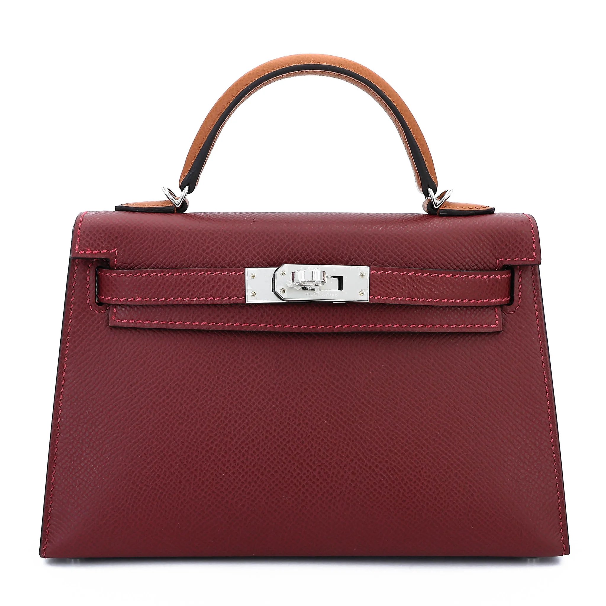 Brand New ( Rank N ) HERMÈS Mini Kelly II Rouge H (55) Gold (37) Ebene (46) Epsom Palladium hardware G (2026)