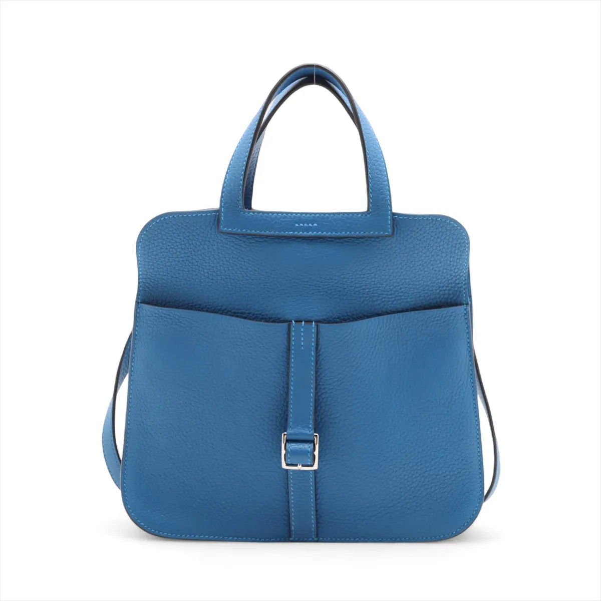 Hermès Alzan 25 Verso Taurillon Clemence Mykonos x Blue France Silver Metal Fitt