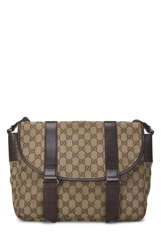 Original GG Canvas Buckle Flap Messenger