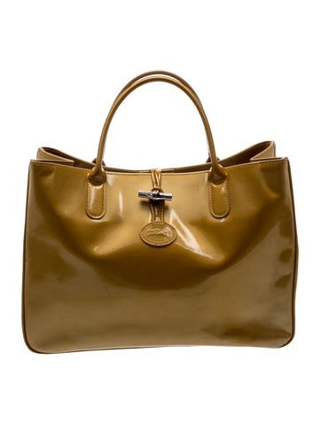 Patent Leather Top Handle Bag
