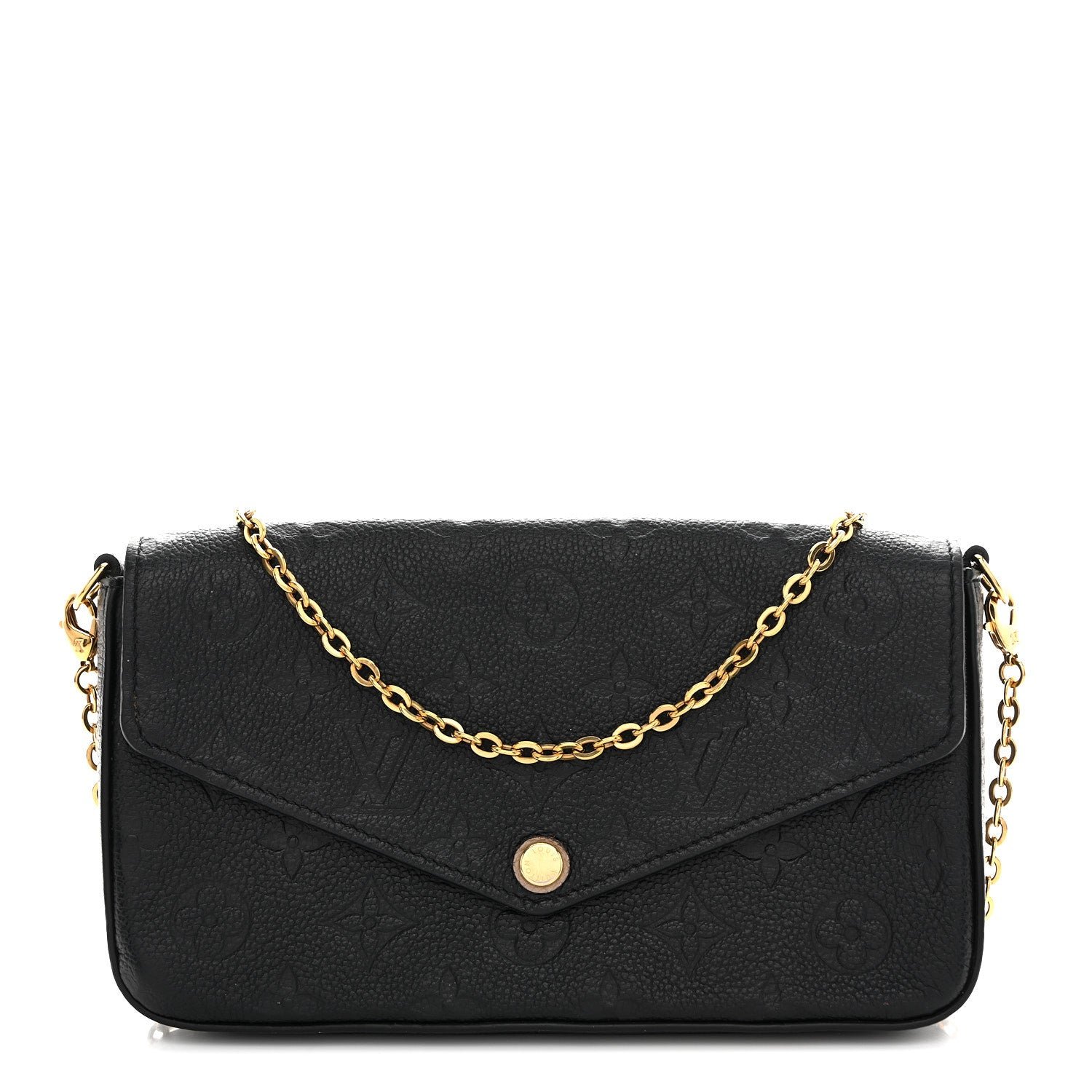 Louis Vuitton Empreinte Pochette Felicie Chain Wallet Black