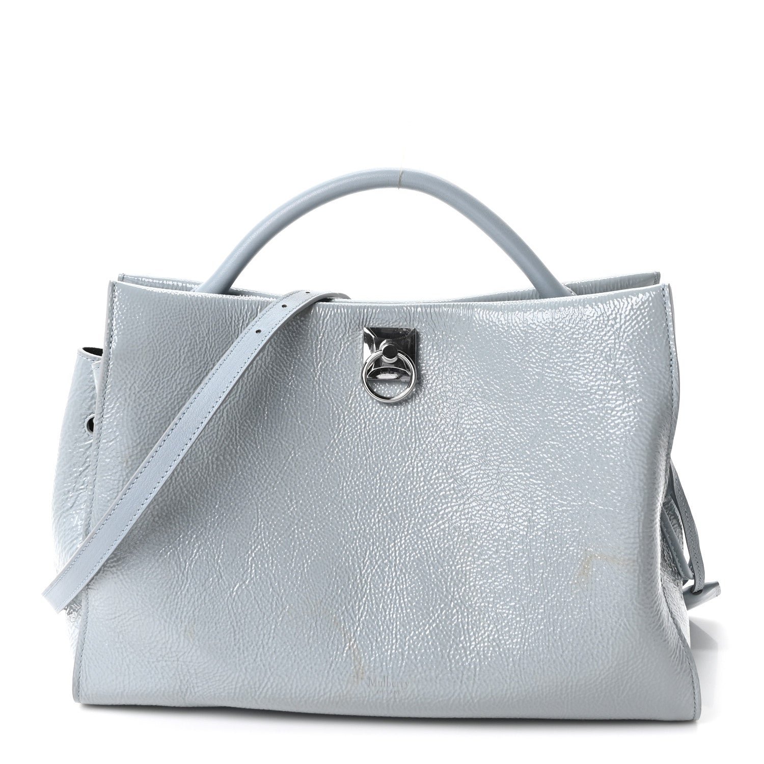 Mulberry Spongy Patent Calfskin Iris Tote Cloud