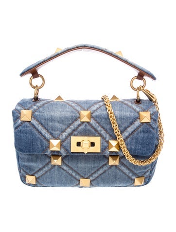 Roman Stud Top Handle Bag