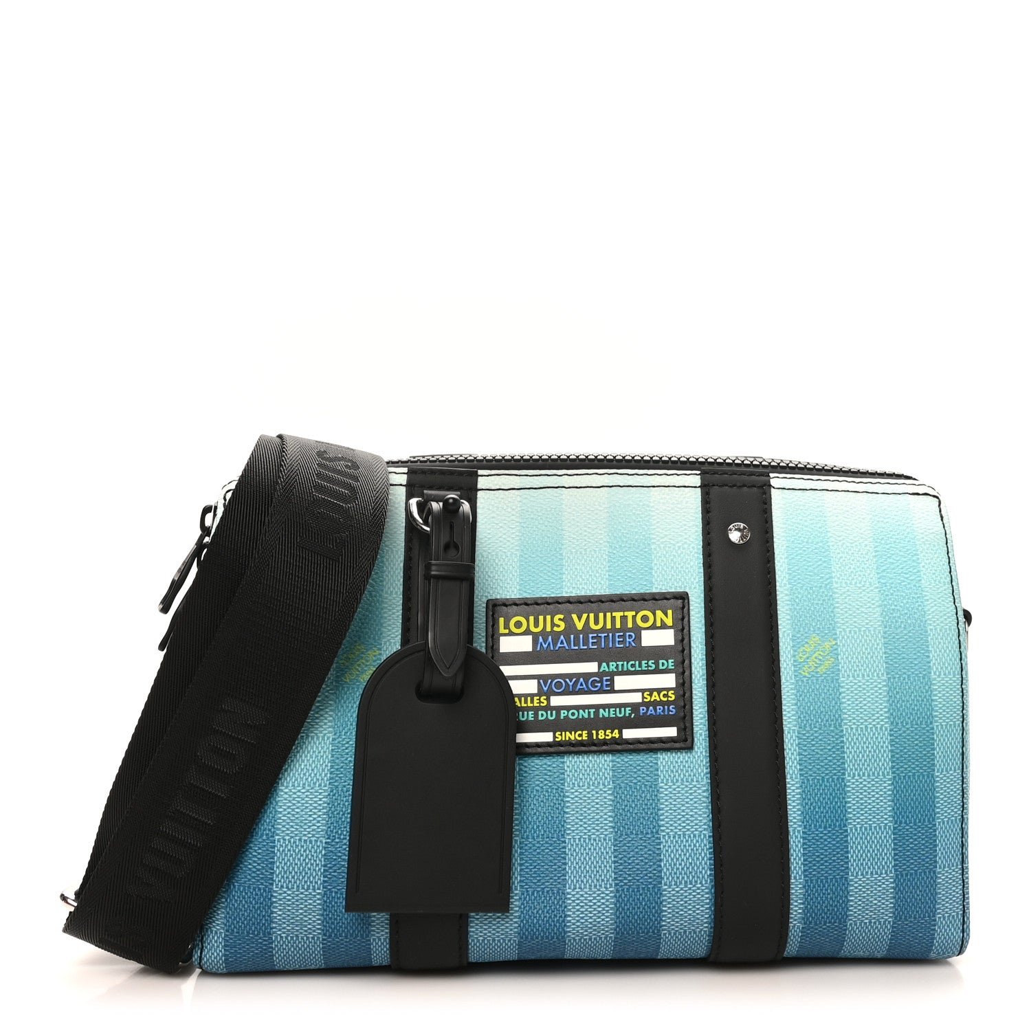 Louis Vuitton Damier Striped City Keepall Gradient Blue