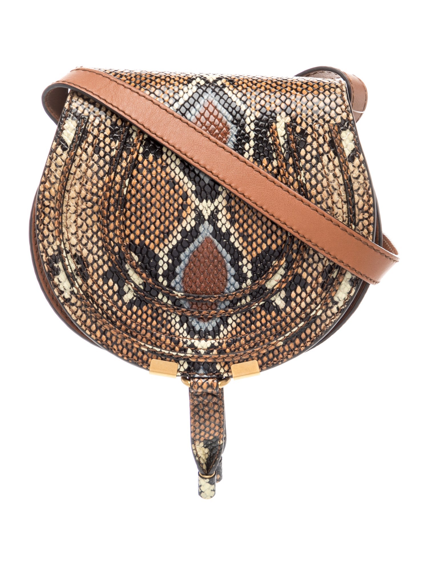 Chloe Embossed Leather Marcie Crossbody Small
