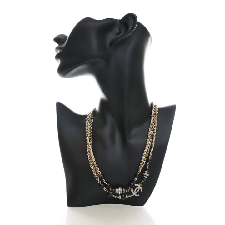 Chanel CC Beaded Chain Necklace