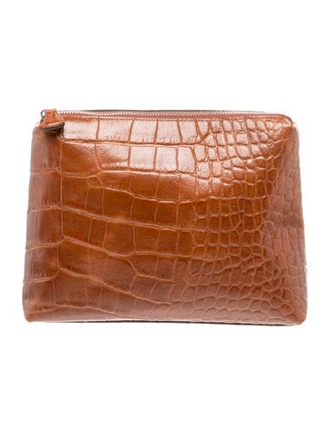 Embossed Leather Clutch