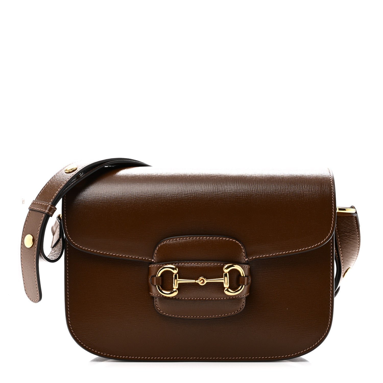 Gucci Azalea Calfskin Horsebit 1955 Shoulder Bag  Brown Sugar