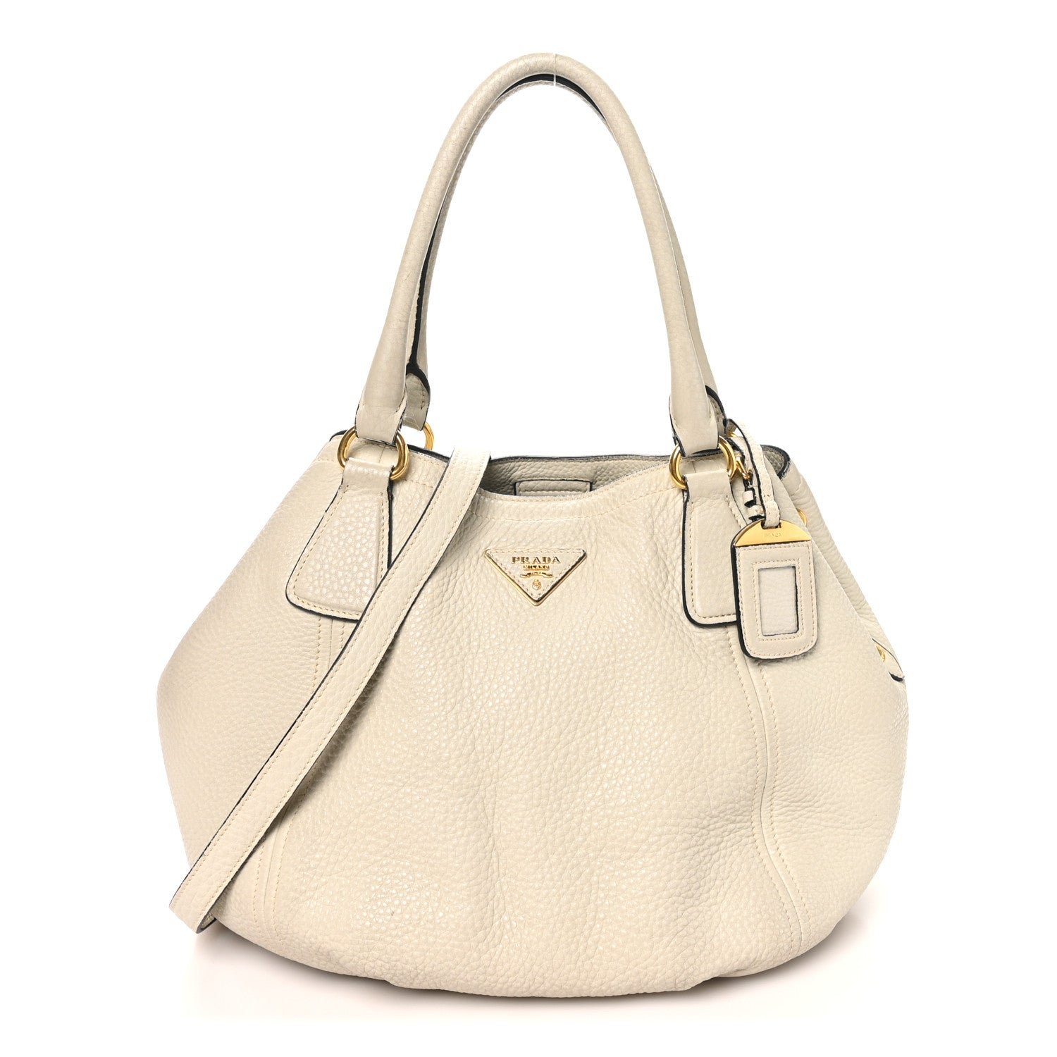 Prada Vitello Daino Tote Talco
