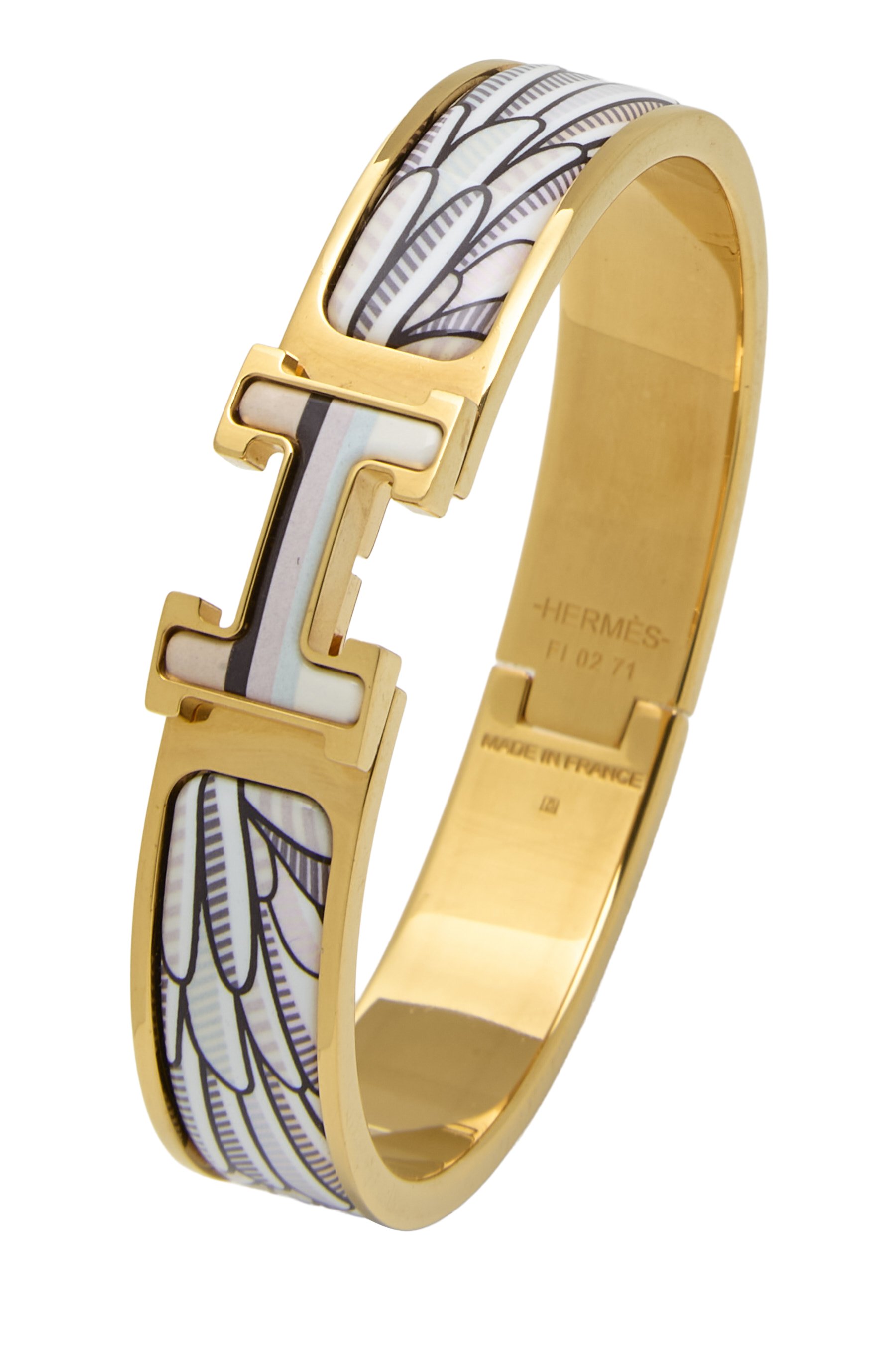 Multicolor Enamel Clic-Clac 'H' Bracelet Narrow PM