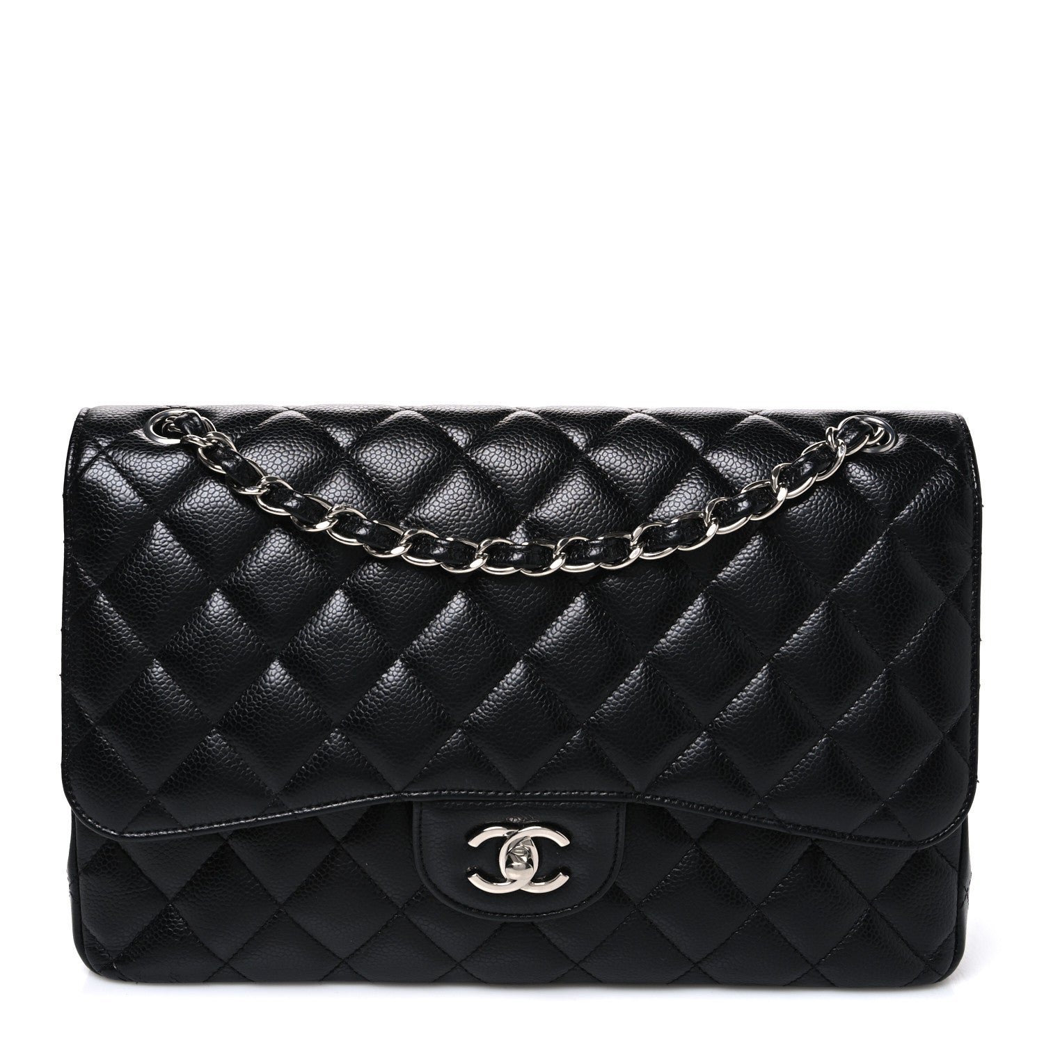 Chanel Caviar Quilted Jumbo Double Flap Black