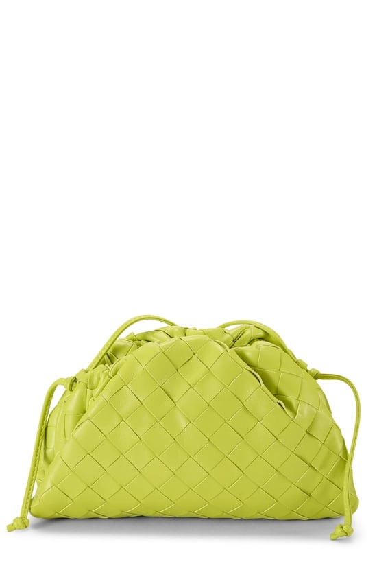 Green Intrecciato Leather "The Pouch" Mini