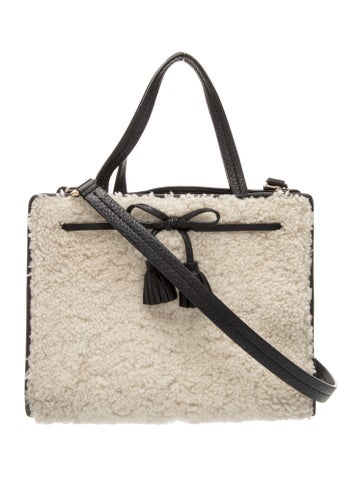 Shearling Top Handle Bag