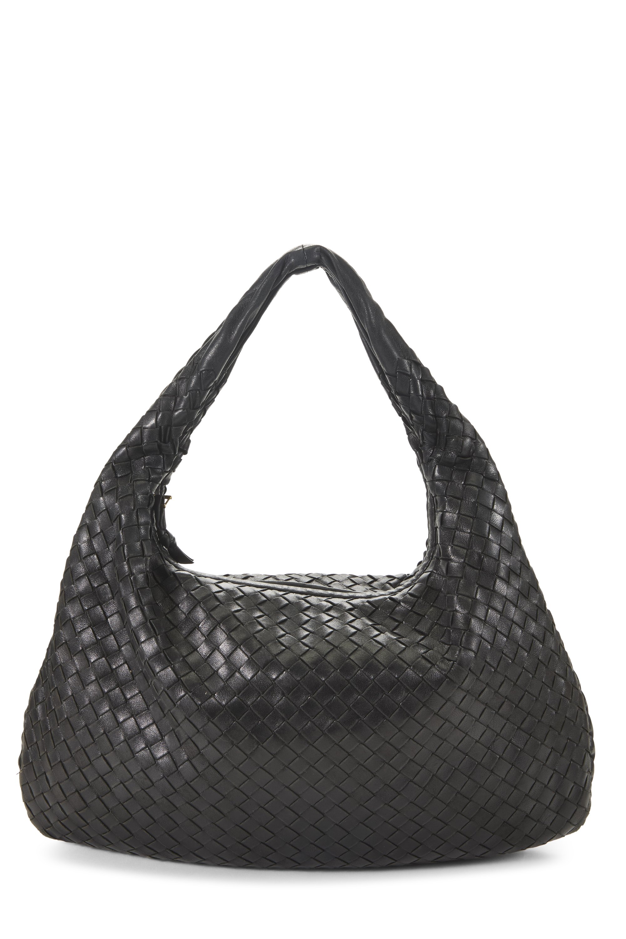 Bottega Veneta Black Intrecciato Veneta Hobo Medium
