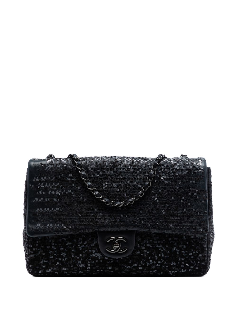 2011 Jumbo Classic Sequins Single Flap shoulder bag