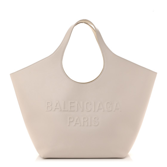 Balenciaga Smooth Calfskin Mary Kate Tote Nacre