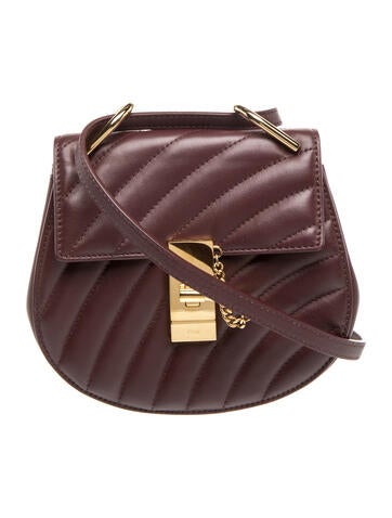 Leather Mini Quilted Leather Drew Bijou Satchel Mini