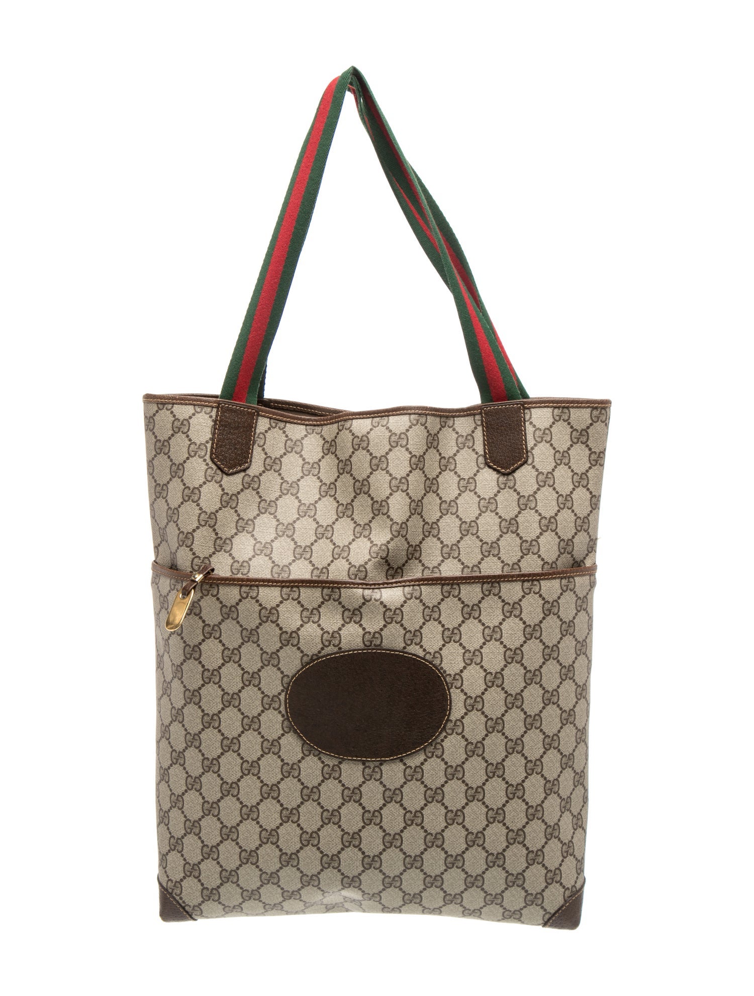 GG Plus Vintage GG Supreme Web Sherry Line Tote Bag