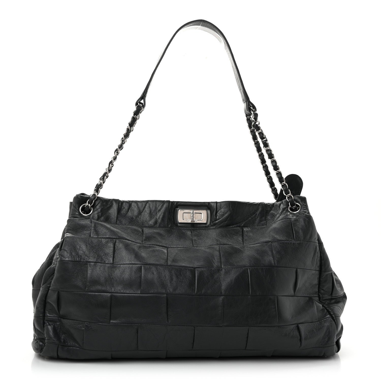 Chanel Lambskin Igloo Shoulder Bag Dark Grey