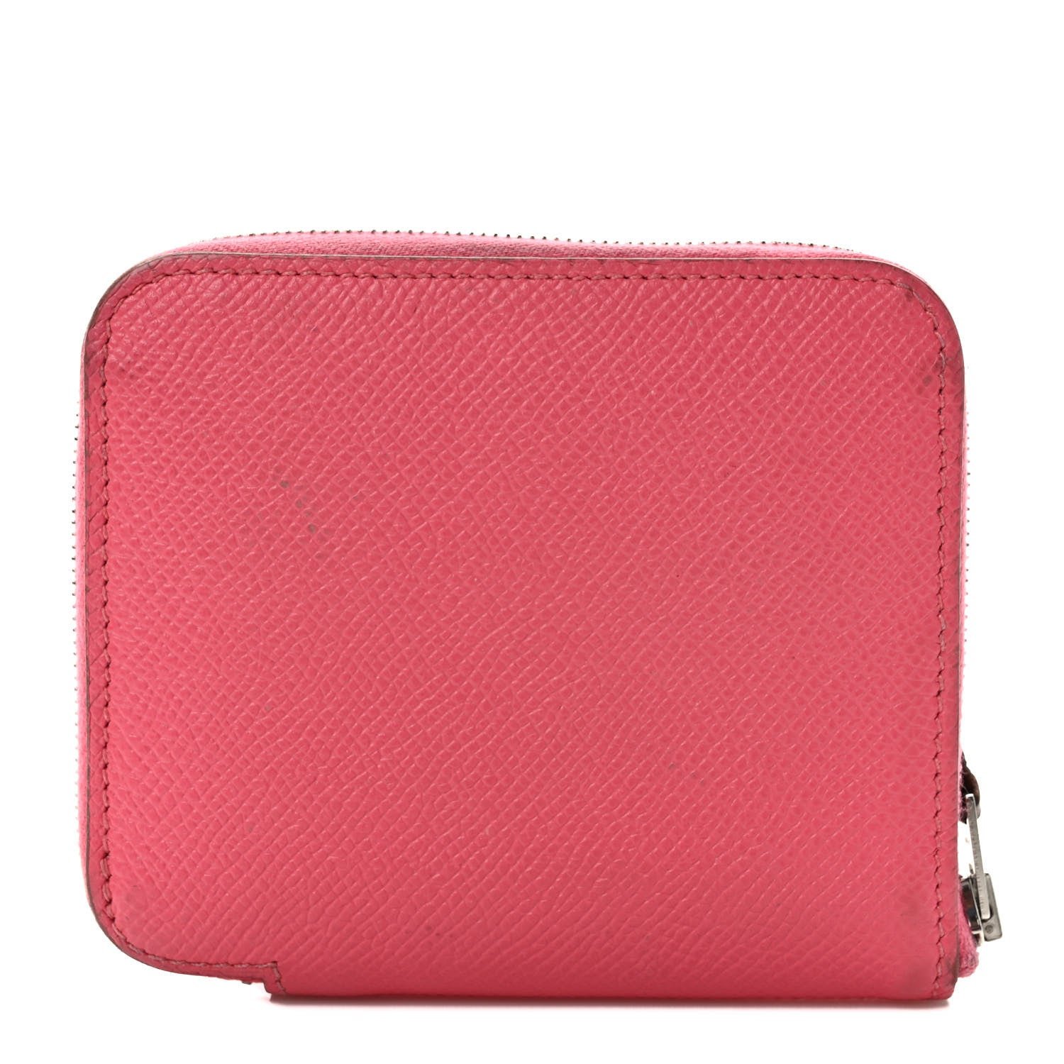 Hermes Epsom Silk'In Compact Wallet Rose Azalee