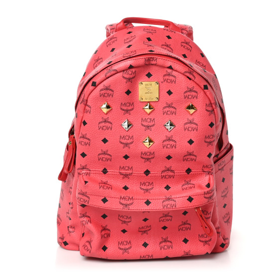 MCM Visetos Medium Sprinkle Stud Stark Backpack Corail