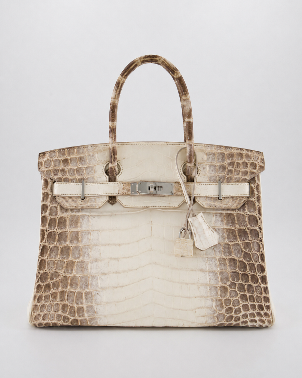 Hermes *SUPER RARE* Hermès Birkin 30 Retourne Bag in Himalaya Crocodile Niloticus Leather with Palladium Hardware