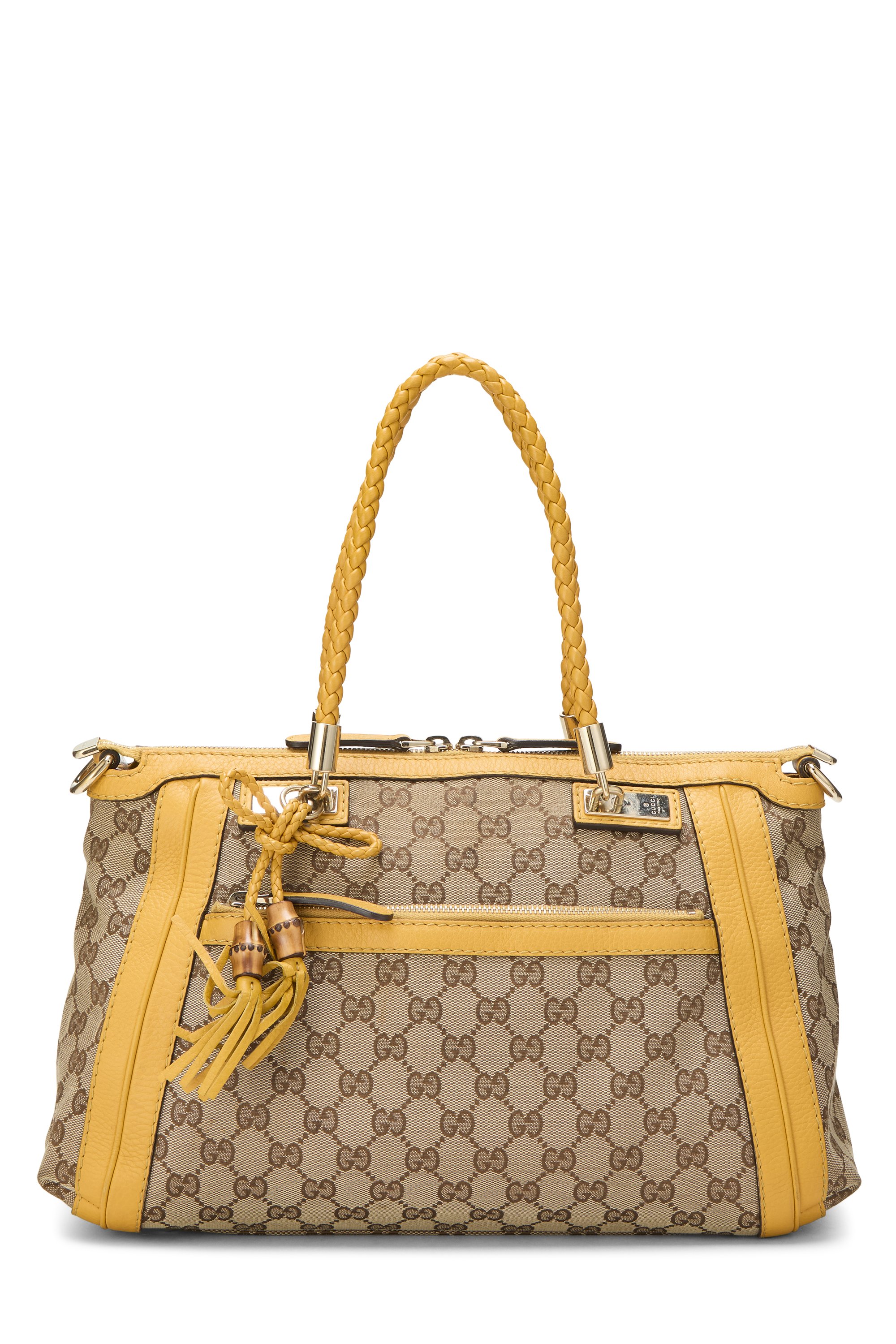Yellow Original GG Canvas Bella Zip Tote