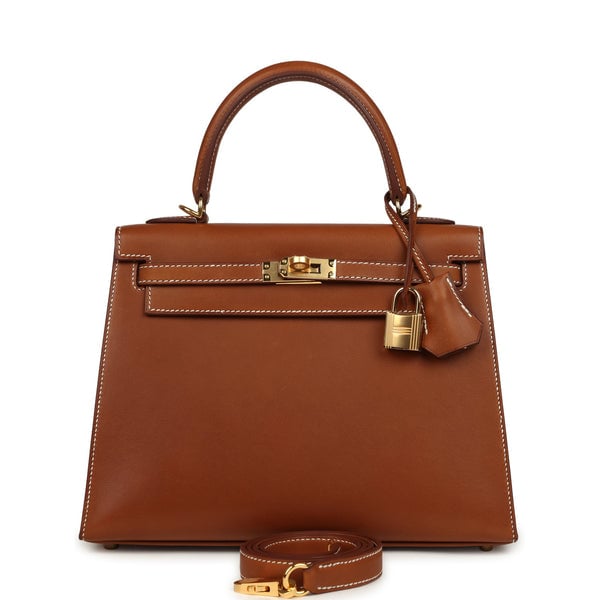 Hermes Hermes Kelly Sellier 25 Fauve Barenia Gold Hardware