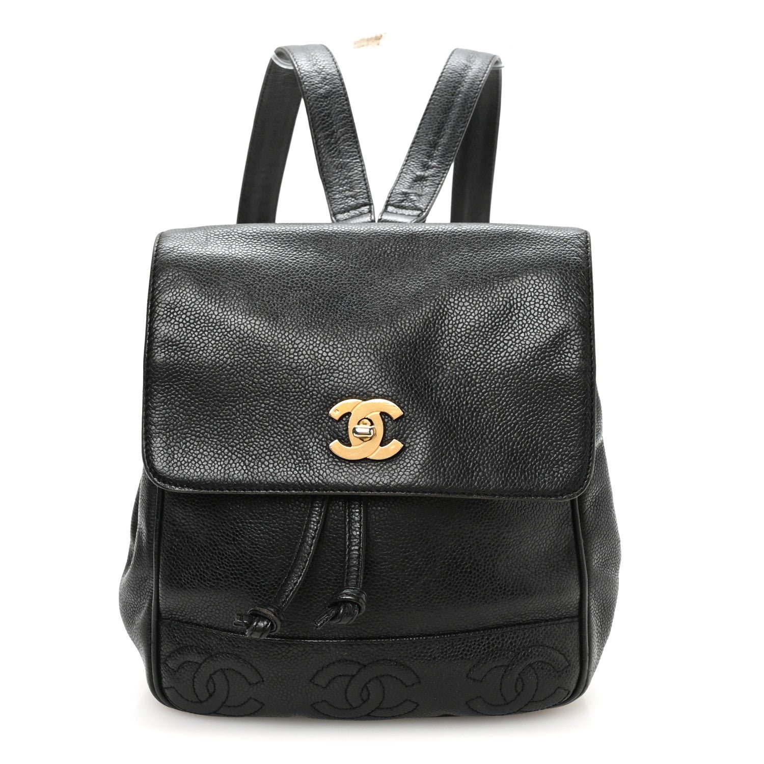 Chanel Caviar CC Backpack Black