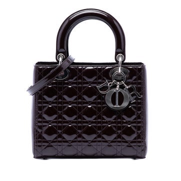 Patent Leather Medium Patent Cannage Lady Dior