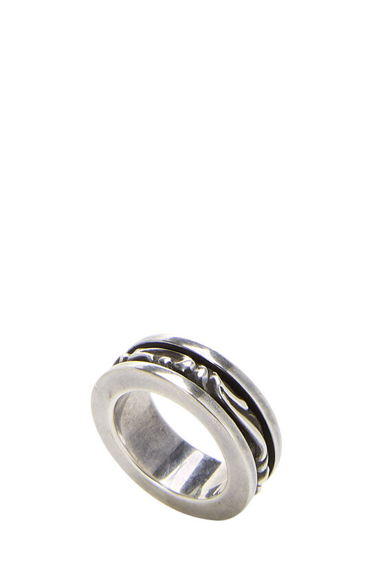 Chrome Hearts Sterling Silver Scroll Spinner Ring