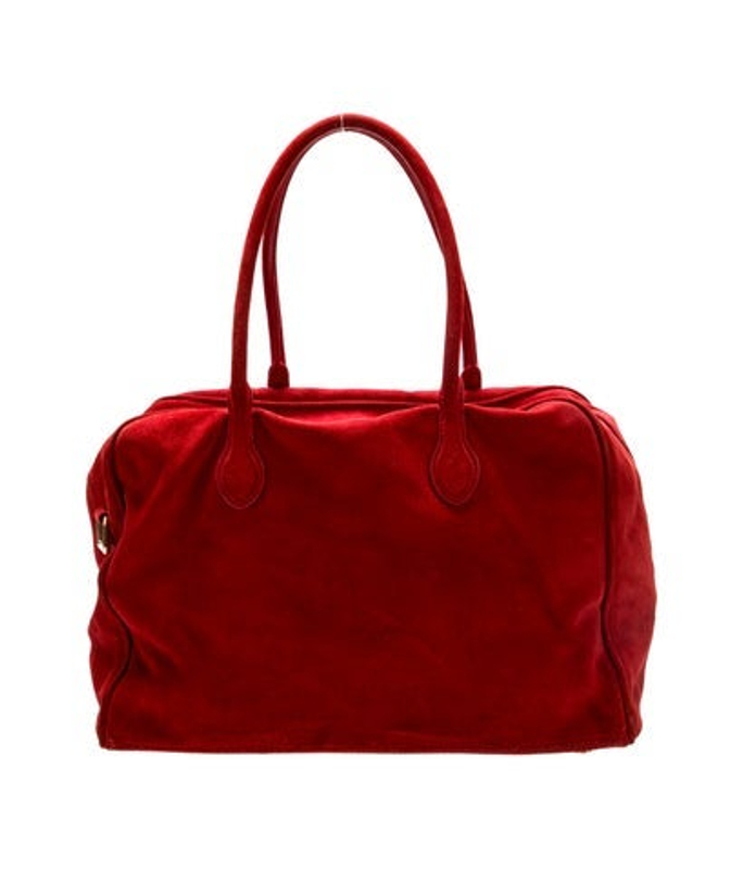 Balmain Suede Top Handle Bag