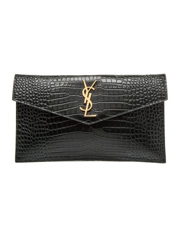 Embossed Leather Clutch