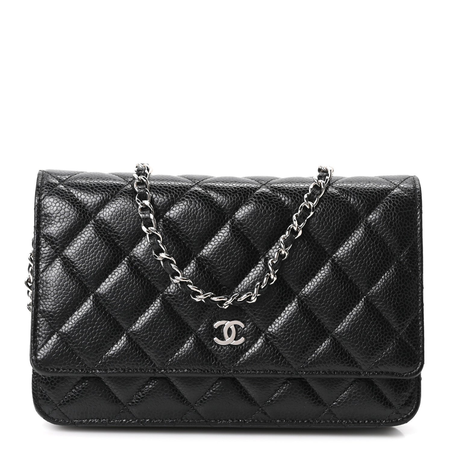 Chanel Caviar Quilted Wallet on Chain WOC Black
