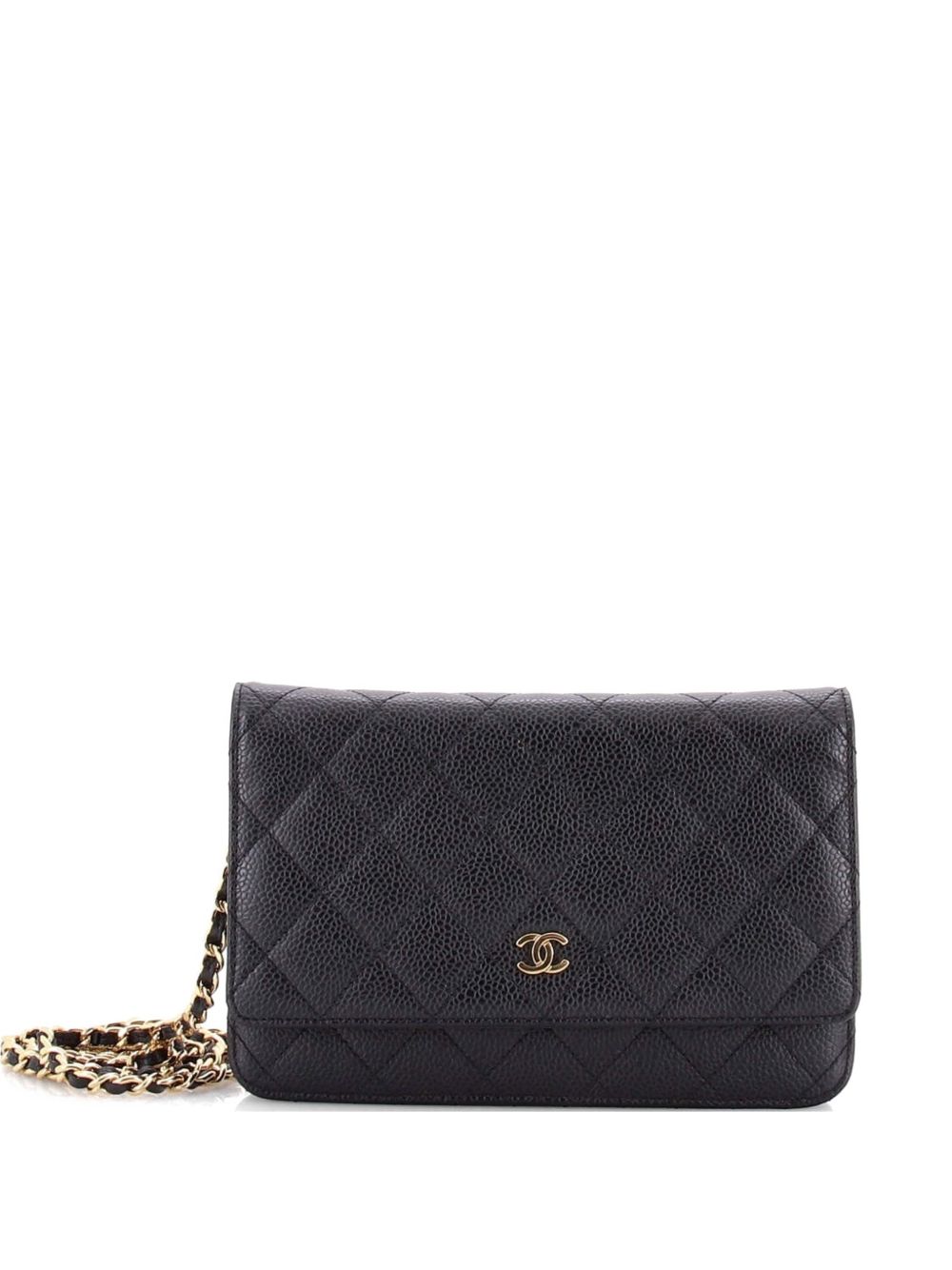Wallet on Chain Quilted Caviar crossbody bag