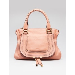 Chloe Pink Leather Marcie Medium Hobo Bag