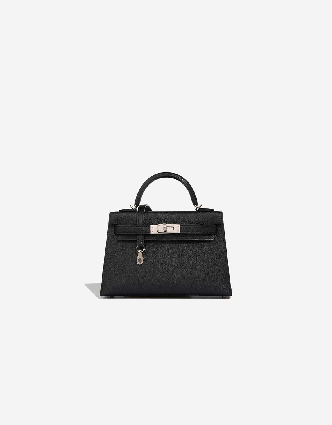 Hermes 
		Kelly Mini Verso Chèvre Mysore Black / Alezan    