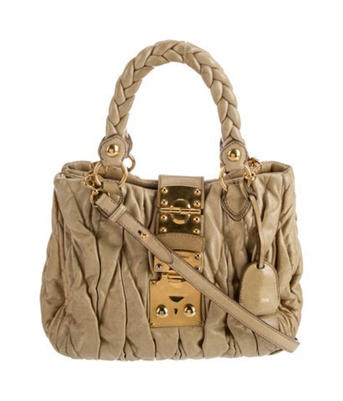 Miu Miu Miu Leather Top Handle Bag