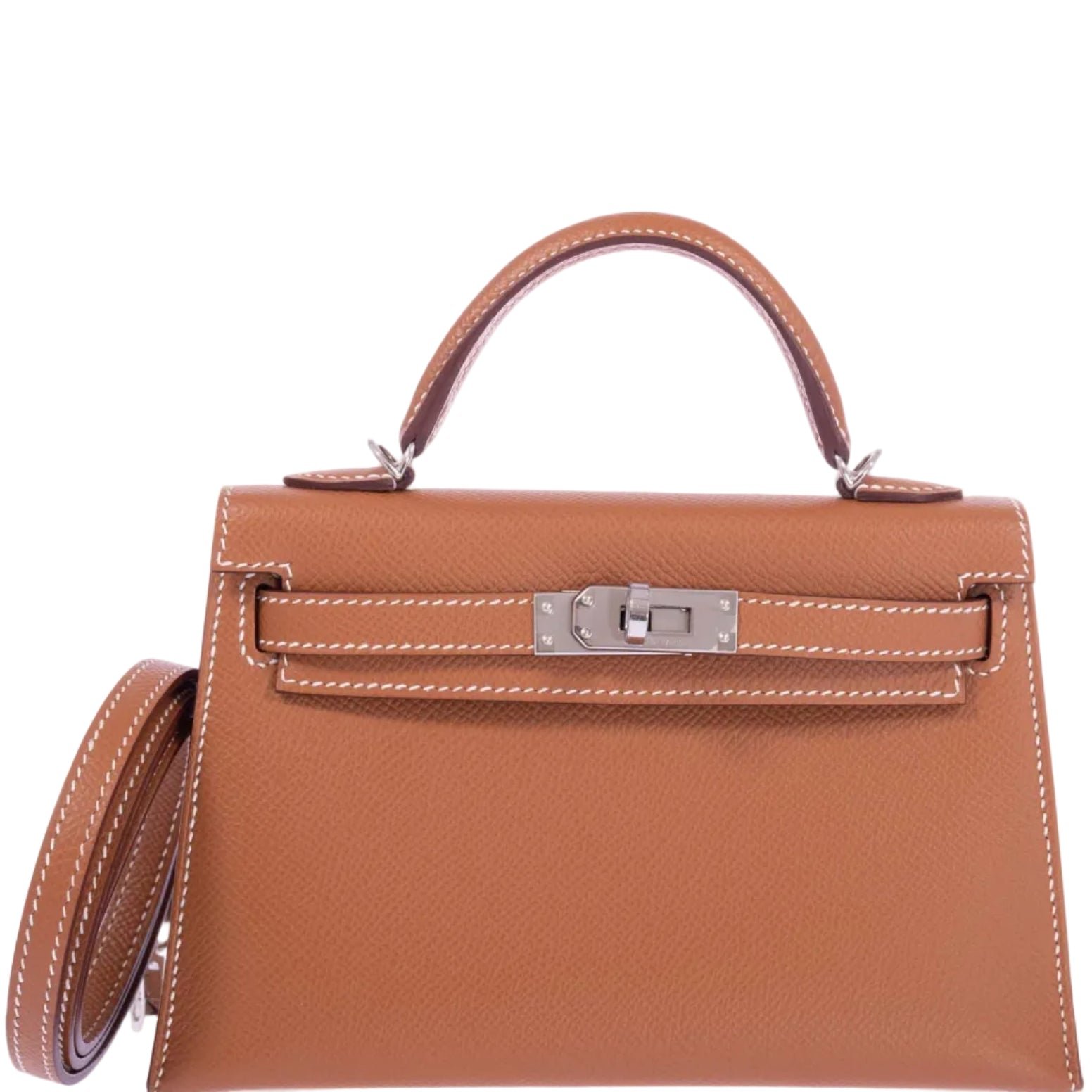 Hermes Hermès Kelly 20 Mini II Sellier Gold Epsom Palladium Hardware