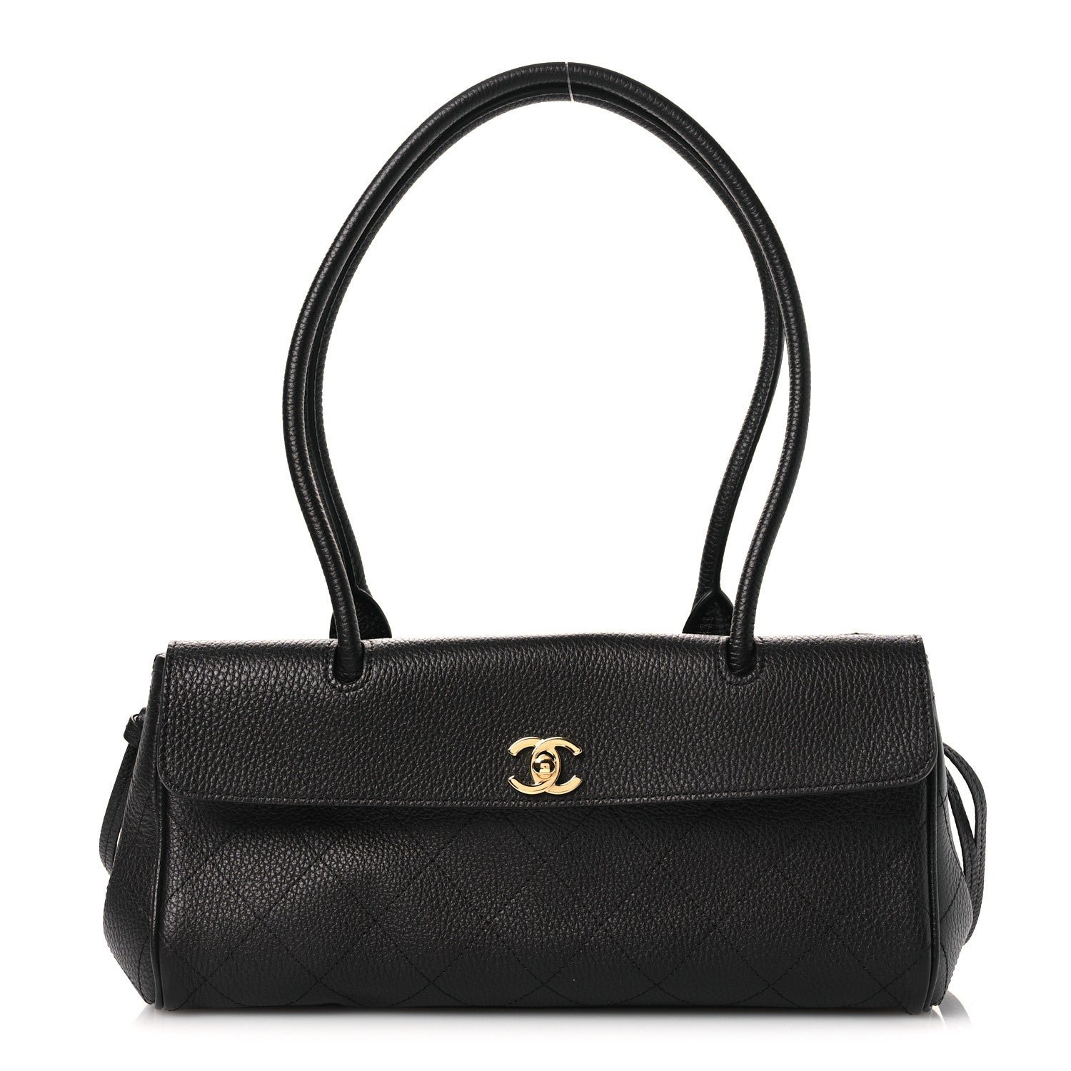 Chanel Grained Calfskin Stitched Urban Essentials Small Shopping Bag Black