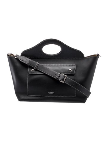 Leather Pocket Tote Small
