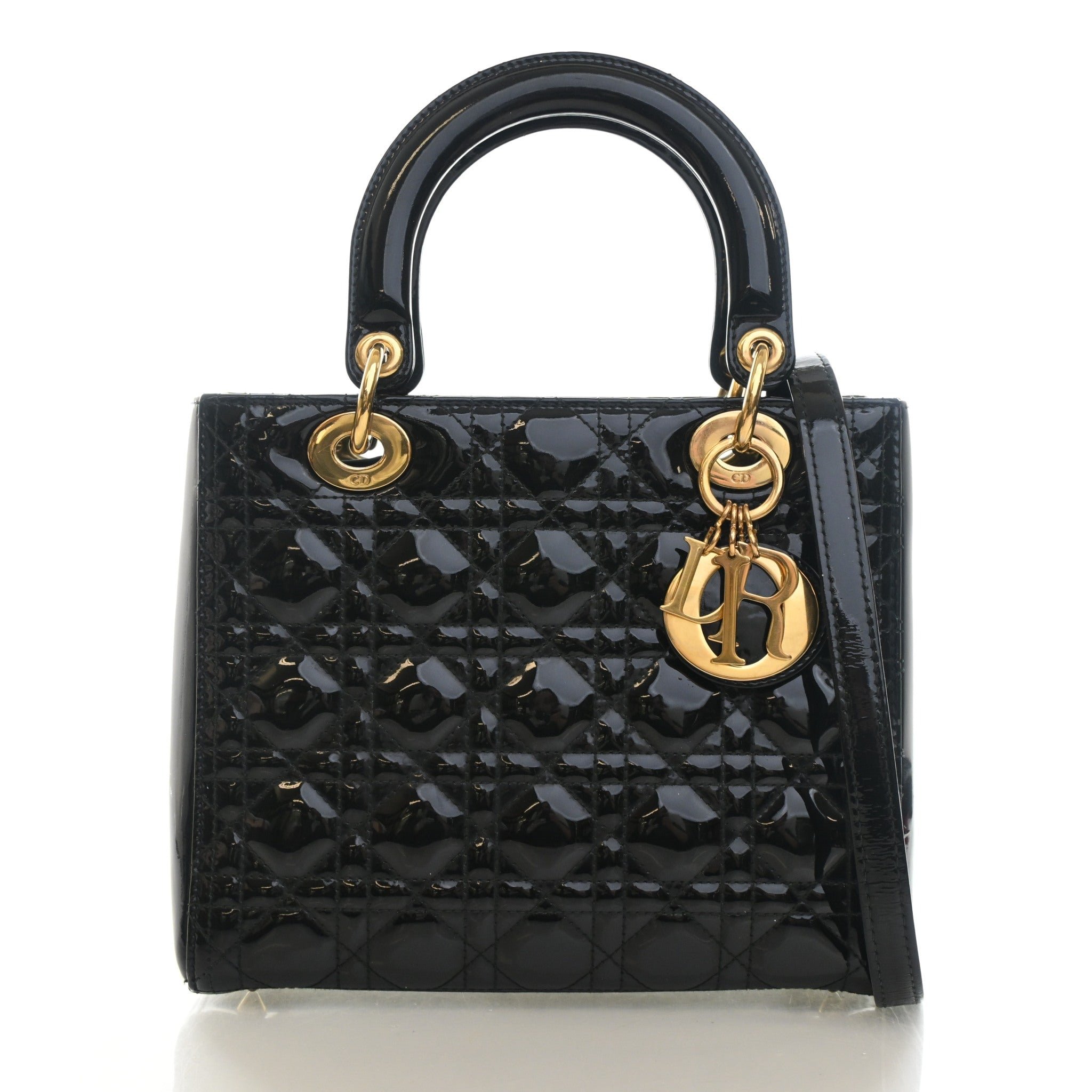 Christian Dior Medium Patent Lady Dior