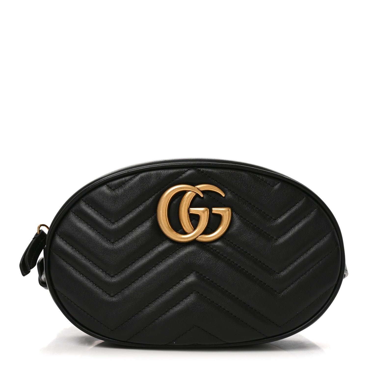 Gucci Calfskin Matelasse GG Marmont Belt Bag 65 26 Black