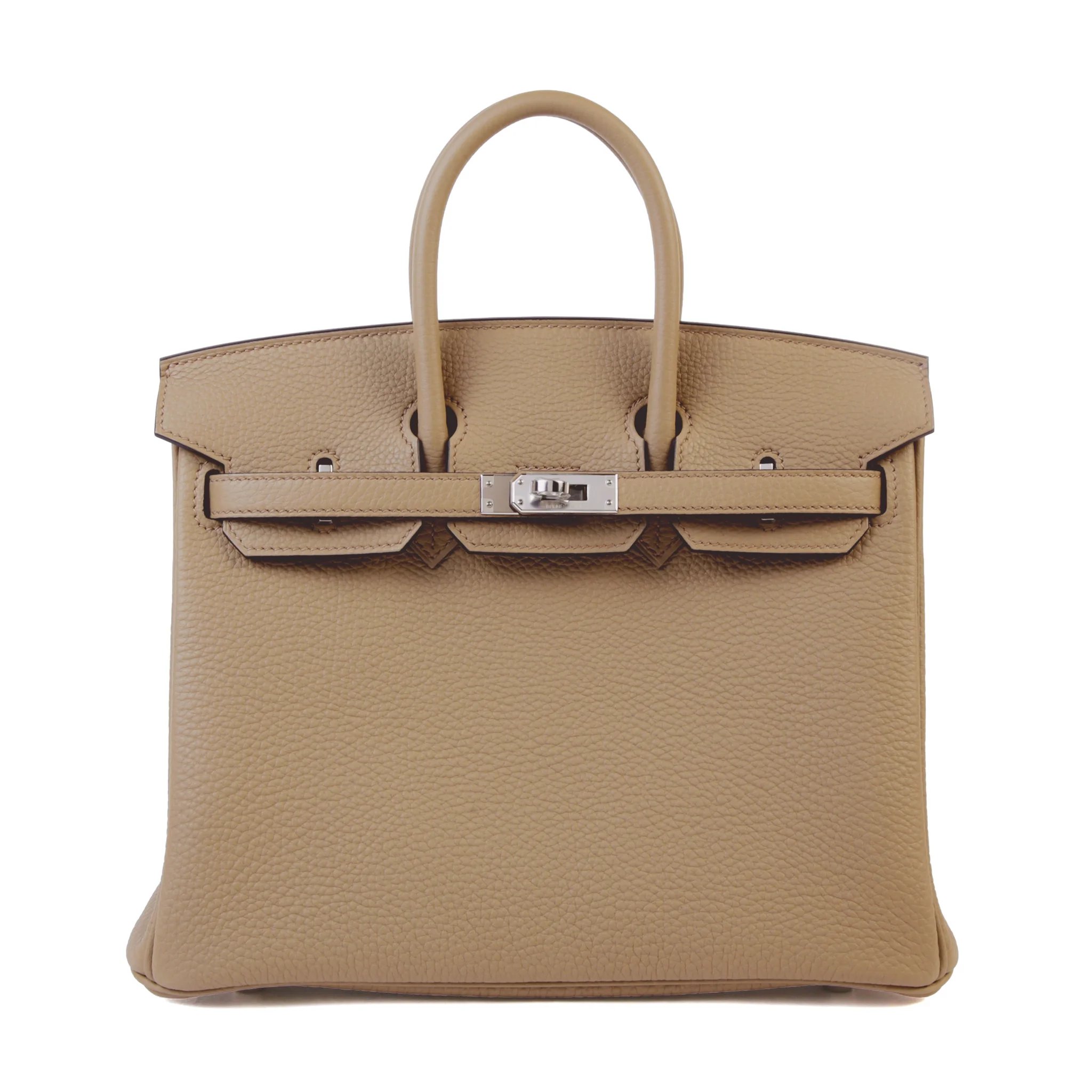 Unused ( Rank NS ) HERMÈS Birkin 25 Beige Marfa (8Q) Togo Palladium hardware B (2023)