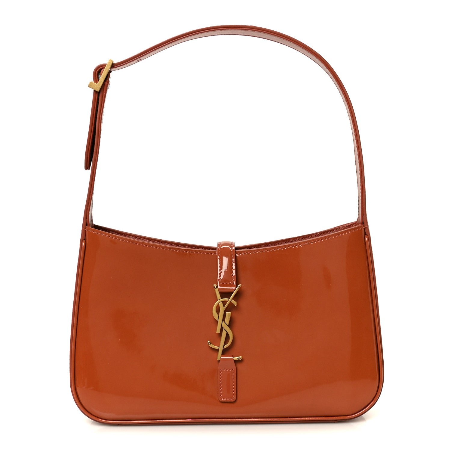 Saint Laurent Patent Le 5 A 7 Hobo Mild Rose
