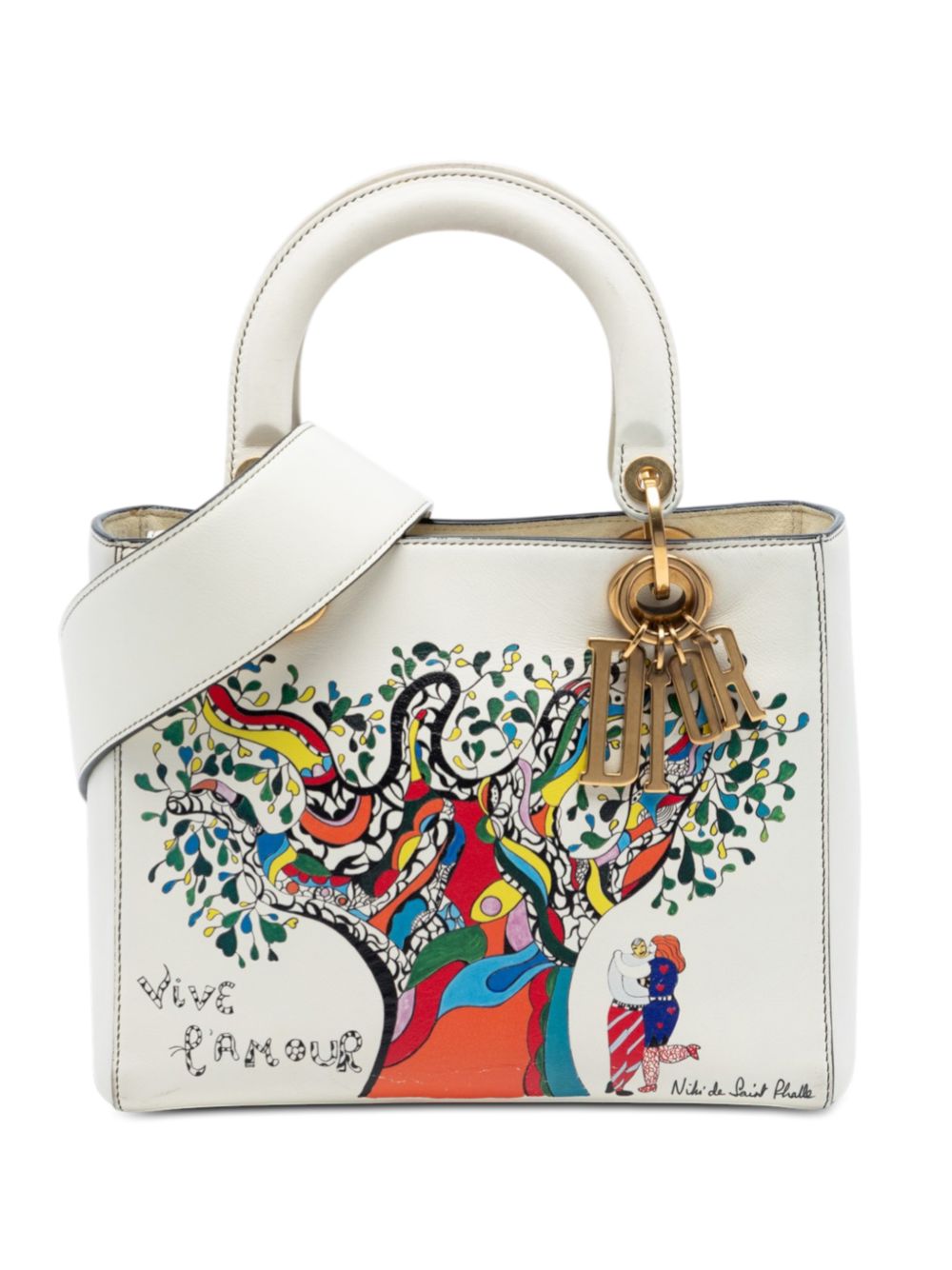 Dior 2017 Niki de Saint Phalle Medium Calfskin Vive L amour Lady Dior satchel
